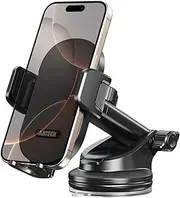 Arteck Car Mount, Universal Mobile Phone Car Mount Holder 360° Rotation for Auto Windshield and Dash, for Cell Phones Apple iPhone 15, 15 Pro, 15 Pro Max, 14, 13, 12, 11, SE, Android Cellphone, GPS