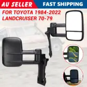 Pair Mirrors Fit For Toyota Landcruiser 70 75 78 79 Series Steering Lamp Towing