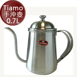 «Tiamo »0.7L砂光不鏽鋼細口壺手沖壺 HA1544-1