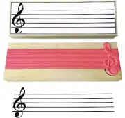 Jumbo Treble Clef Staff Diagram Rubber Stamp