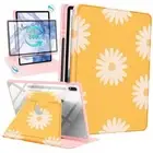 for Samsung Galaxy Tab S9 Plus/S9 FE Plus Case 12.4 Inch Women 5-Yellow Flower