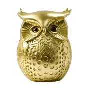 Gold Owl Ornament, Resin Statue Animal Craft, for Cabinet Porch Bookshelf9319