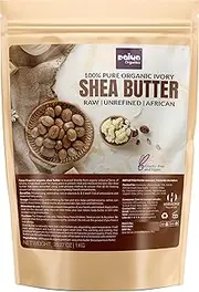 1 kg Raw Unrefined Organic Shea Butter For Skin Face Hair, PETA Cruelty Free & vegan, Super Saver Pack