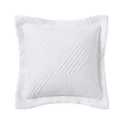 Bianca Cassiano Polyester Jacquard White Cushion Cover Pillowcase 43x43cm