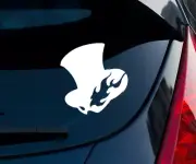 Persona Joker Super Smash Bros Indoor/Outdoor Matte White Vinyl Decal 5.6"x5.3"