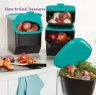 ) BRAND NEW TUPPERWARE POTATO ONION OR GARLIC MATE BLACK GREEN DRY VEG STORAGE