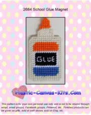 School Glue Magnet-Plastic Canvas Pattern/Kit