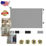 Retractable Baby Gate Extends 55" - Safe Mesh Pet Door for Indoor & Outdoor Use