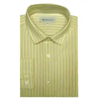 在飛比找momo購物網優惠-【MURANO】休閒牛津長袖襯衫-黃條(台灣製、現貨、牛津、