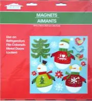 New Christmas House Refrigerator, Car, Dishwasher, Metal Doors Magnets ~ SNOWMEN