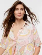 BNWT PETER ALEXANDER PASTEL PAISLEY VISCOSE PYJAMA SHIRT, BRA AND PANT SIZE L