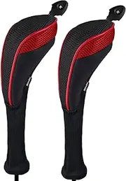 Andux 2pcs/Set Long Neck Golf Hybrid Club Head Covers Interchangeable No. Tags Pack of 2 CTMT-01