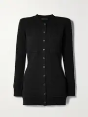 [WARDROBE.NYC] WARDROBE.NYC - Brushed Cotton-blend Cardigan - Black - large large Black