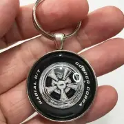 Vintage Cragar Chrome Mag Wheel Rim Cooper Cobra Radial GT Keychain Reproduction