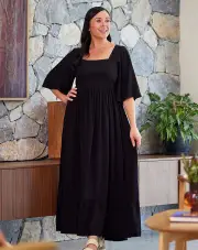 Kalani Dress - Black, 18 / Black