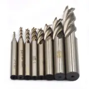 8Pcs End Mill Bits HSS CNC End Mill Cutter Drill Bits for Wood, Aluminum, Steel,