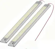 12V/24V LED Interior Light Bar, 168 LEDs 12W LED Strip Lights with ON/Off Switch for Enclosed Trailer Truck RV Car Lorry Camper Boat Caravan Motorhome Home Cabinet (2 Pack) (168 LEDs)