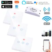 Tuya Smart Life APP 1/2/3Gang WiFi Touch Light Switch Wireless RF 433Mhz Wall Re