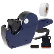 Perco Pro 2 Line Price Gun, 8 Digit 2 Line Price Label Gun Preloaded with Rol...
