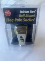 Taylor Made Products Flag Pole Sockets, Rail Mount, Stainless Steel