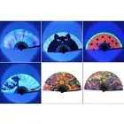 Fan Hand Stain Fan Cool Reflective Fan Folding Hand Fan Silk Folding Fan