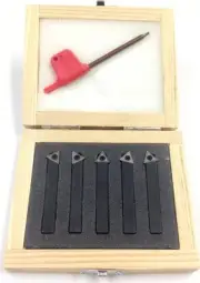 Pro 5pc 5/8" Indexable Lathe Turning Tool Holder Set CNC Machining Carbide Kit