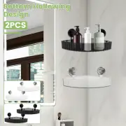 2Pcs Corner Shower Organizers Corner Shower Caddy Shelves With Suction uyt