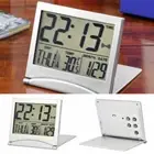 1x Silver Digital LCD Display Desk Alarm Clock Calendar н[ Time Date S 2022 Z5Y7