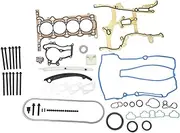 X AUTOHAUX 1Set Timing Chain Kit Cylinder Head Gasket HSCV001/HS54898 for Chevrolet Trax 2015-2021 1.4L Long-Lasting Sealing Timing Cover Head Gasket Chain Tensioner Gear Seal Bolts