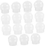 BUGUUYO 15pcs Round Water Globe DIY Craft Kit Clear Plastic Snow Globes with Screw Cap for Beginners and Professionals Easy to Use and Clean for Creative Projects