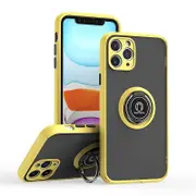 With Ring Holder Stand Cover Case for iPhone 11 Pro Max - Yellow