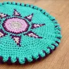 Trivet Crochet Table Mat Sun Motif