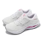 MIZUNO 慢跑鞋 WAVE INSPIRE 20 女鞋 白 粉 乳癌防治協會聯名款 運動鞋 美津濃 J1GD2452-21