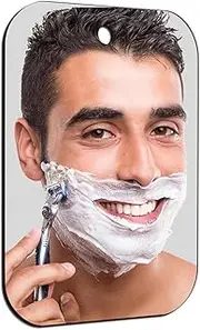 Shaving Mirror, Unbreakable Shower Mirrors, (Medium,2pack(17 * 13cm) Bathroom Handheld Mirror for Men and Women Portable Camping Travel Mirrors,Frameless Handheld for Makeup, Silver