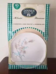 vintage MCM melamine 45pcs set turquoise new Allied chemical