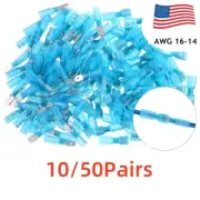 16-14AWG Heat Shrink Male Female Spade Terminal Electrical Connector Wire Crimp