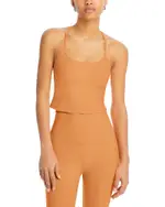 Beyond Yoga Spacedye Slim Racerback Cropped Tank in Marmalade Heather