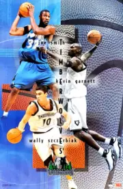 Minnesota Timberwolves 2001 22x34 POSTER - KEVIN GARNETT, Szczerbiak, Smith