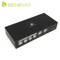 在飛比找PChome24h購物優惠-BENEVO磁吸型 4埠 HDMI+USB KVM電腦切換器