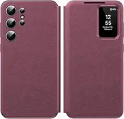 for Samsung Galaxy S23 Ultra with Smart Small Screen View, S-View Wallet Phone Case, for Samsung S23 Ultra Case Smart Window Cover, Smart Flip Leather Protective Cover for Samsung S23 Ultra 5G Case