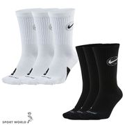 Nike Everyday 白色 中筒 籃球襪 (3 雙一組) da2123-100