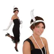 NEW FLAPPER HEADBAND WHITE Party Supplies