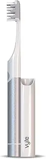 Vyte Electric Toothbrush | Aluminum | Battery Powered | For Men, Women, Kids, Starter Set (SILVER)