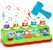 Baby Toys 12-18 Months - Easter Toys for 1 Year Old Boy Gifts Pop up Toy with Music and Light for Toddlers 1-3, Early Developmental Montessori Cause and Effect Toys for Babies, Baby Boy Girls