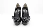 TONY BIANCO SHOES BORNEO BLACK PATENT SIZE 7.5 LADIES DRESS HEELS PARTY FORMAL