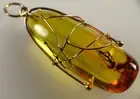 585 Gold Pendant with Insect Fossil Inclusion GNAT Genuine BALTIC AMBER 4,22gr