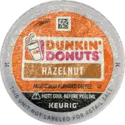 Dunkin Donuts Hazelnut Flavored Coffee K-Cups For Keurig K Cup Brewers, 32 Co...