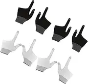 VANZACK 4 Pairs Touchscreen Gaming Gloves with Graphene Technology Two Finger Design for Enhanced Gameplay Comfortable Fit for Various Hand for Mobile Gaming and Billiards
