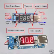 DC-DC Buck Voltage Converter 4.5-40V 12V to 5V/2A Step-down LED Voltmeter USB