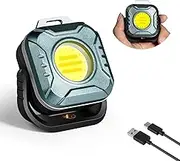 Gabujau Rechargeable Work Light Mini, 500 Lumens 1200 mAh Magnetic Led Portable Lamp, 2.9 Oz Supersmall for Emergency Nighttime Auto Repair, Birthday Gifts for Husband and Father, Grey
